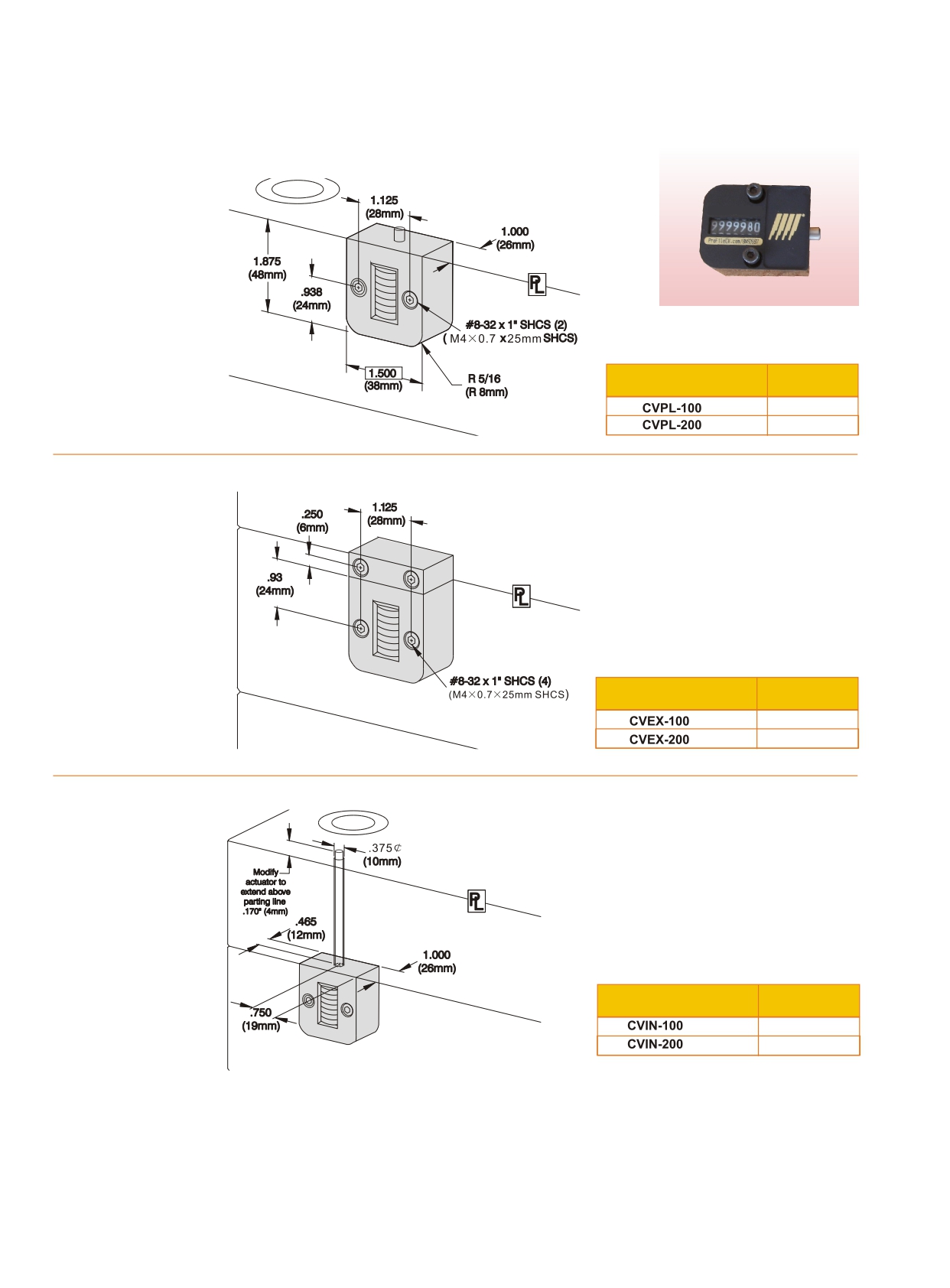 A set of date inserts in various sizes, used to embed permanent date codes on parts